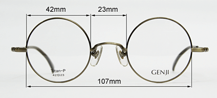丸メガネのサイズ